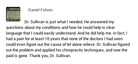 Chiropractic Burke VA Daniel Testimonial