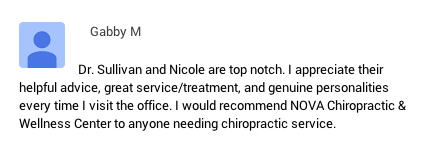 Chiropractic Burke VA Gabby Testimonial